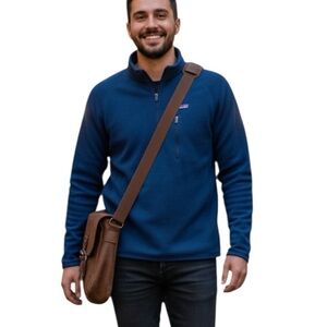 Patagonia Men's Better sweater long sleeve 1/4 zipper pull over size M